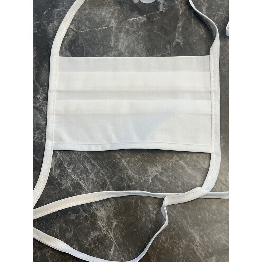 (50PACK)Buckeye Mask Company Washable Cotton Facial Coverings WHITE